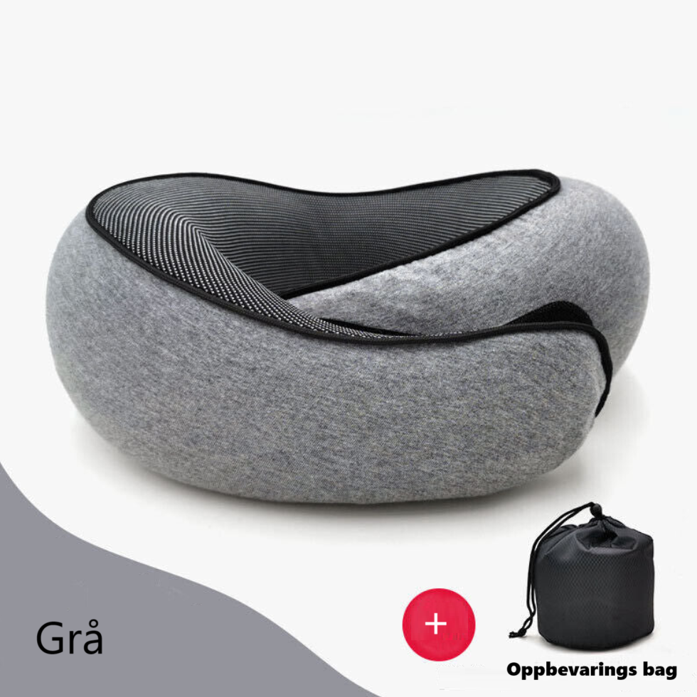 Vitera Nakkepute - Reisepute med Memory Foam (Grå)